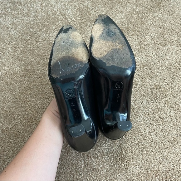 St. John | Women's Black Leather Pumps Size 6.5 - Picture 6 of 10